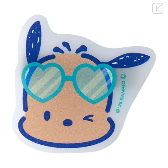 Japan Sanrio Matte Hair Clip Set - Pochacco : Tan Swimsuit Party - 4