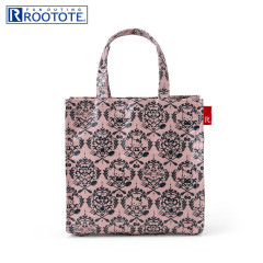 Japan Sanrio Rootote Square Laminated Tote Bag - Hello Kitty