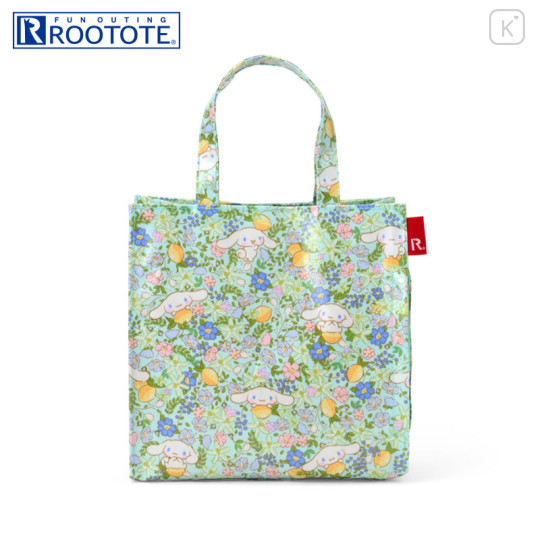 Japan Sanrio Rootote Square Laminated Tote Bag - Cinnamoroll - 1