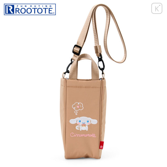 Japan Sanrio Rootote Water Bottle Holder with Shoulder Strap - Cinnamoroll - 1