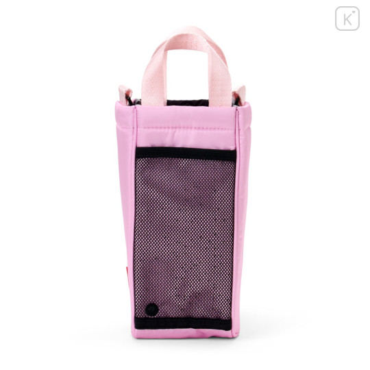 Japan Sanrio Rootote Water Bottle Holder with Shoulder Strap - Kuromi : Pink - 3
