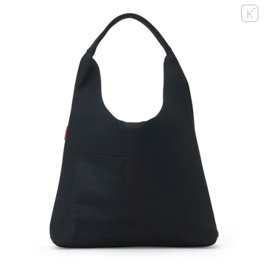 Japan Sanrio Rootote Round Knit Bag - Hello Kitty : Black - 2