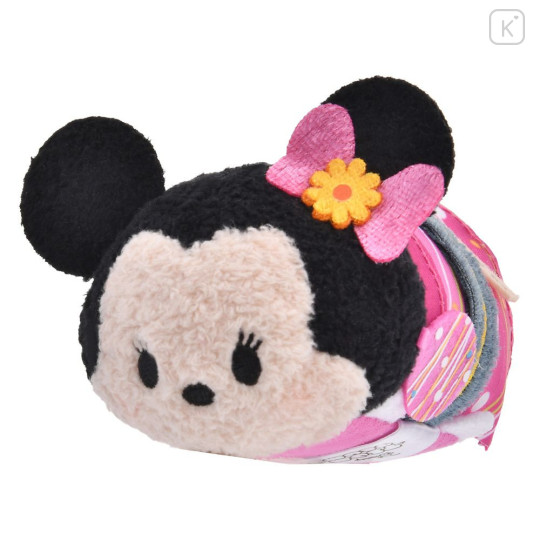 Japan Disney Store Tsum Tsum Mini Plush (S) - Minnie : Summer Festival Japanese Matsuri - 1
