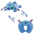 Japan Disney Store Travel Fluffy Neck Pillow Cushion - Stitch : Plush Style - 1