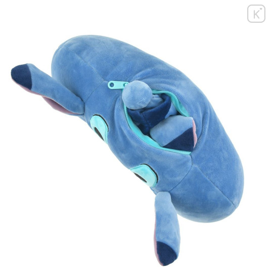 Japan Disney Store Travel Fluffy Neck Pillow Cushion - Stitch : Plush Style - 8