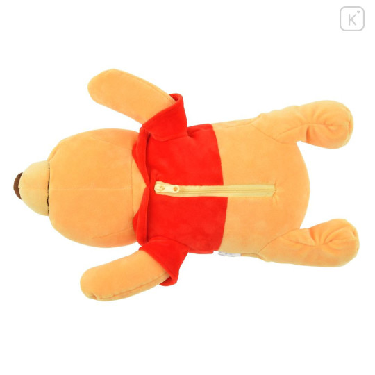 Japan Disney Store Travel Fluffy Neck Pillow Cushion - Pooh : Plush Style - 4