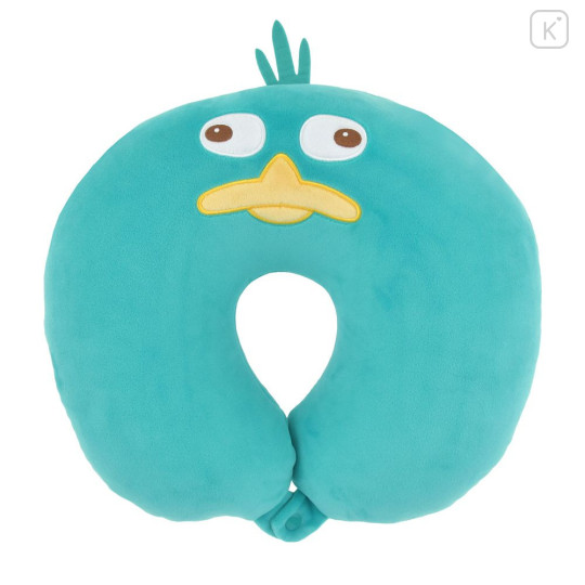 Japan Disney Store Travel Fluffy Neck Pillow Cushion - Perry the Platypus : Plush Style - 2