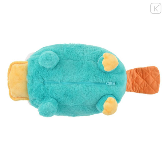 Japan Disney Store Travel Fluffy Neck Pillow Cushion - Perry the Platypus : Plush Style - 4