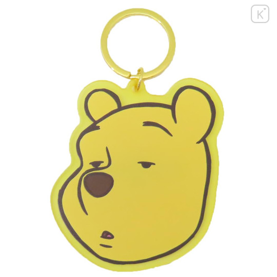 Japan Disney Acrylic Keychain - Pooh : Funny Face - 1