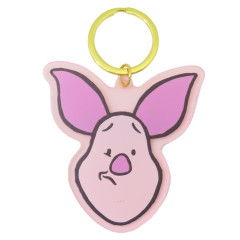 Japan Disney Acrylic Keychain - Piglet : Funny Face