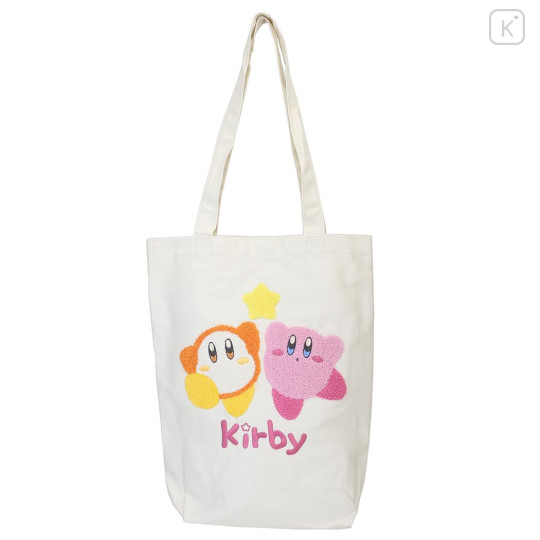 Japan Kirby Embroidery Tote Bag - Kirby & Waddle Dee : Star - 1