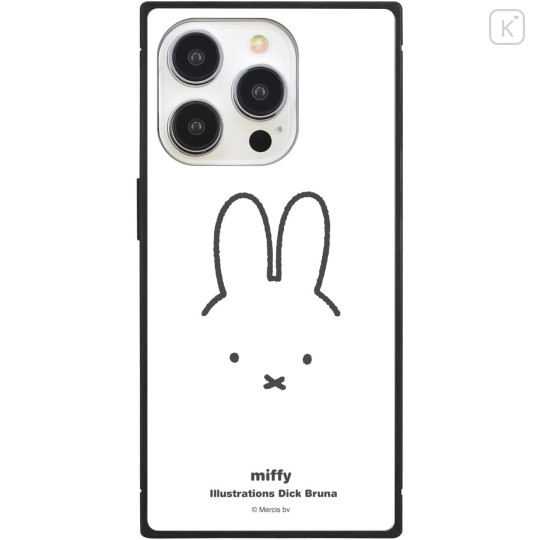 Japan Miffy Square Glass iPhone 15 Pro Case - Miffy : Face - 1