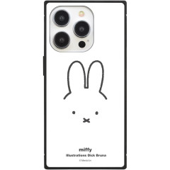 Japan Miffy Square Glass iPhone 15 Pro Case - Miffy : Face