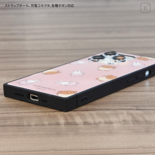 Japan Miffy Square Glass iPhone 15 Pro Case - Boris & Miffy - 3