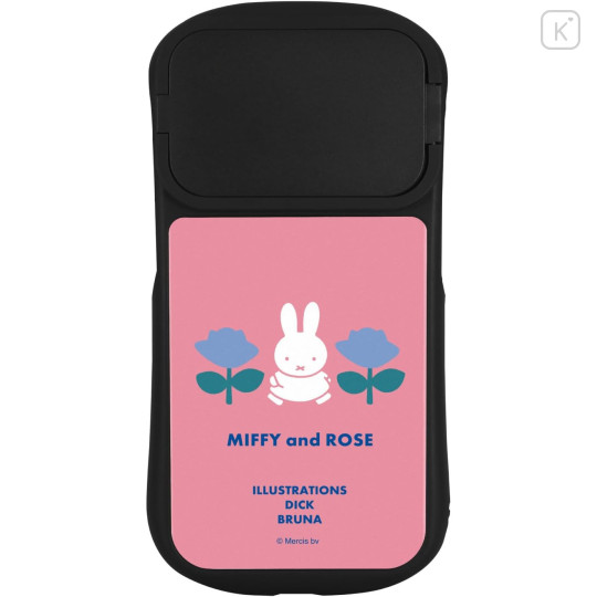 Japan Miffy Hybrid Glass iPhone 15 / 15 Pro / 14 / 14 Pro / 13 / 13 Pro / 12 / 12 Pro Case - Miffy : Miffy and Rose - 1