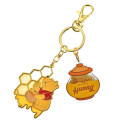 Japan Disney Store Floating Sequins Keychain - Pooh : Honey Day Glitter Water - 2