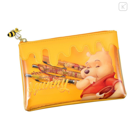 Japan Disney Store Clear Pen Pouch Case - Pooh : Honey Day Dreaming - 8