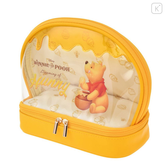 Japan Disney Store Clear Cosmetic Pouch - Pooh : Honey Day - 2