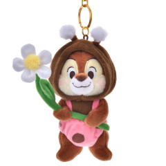 Japan Disney Store Plush Keychain - Chip : Flower Garden