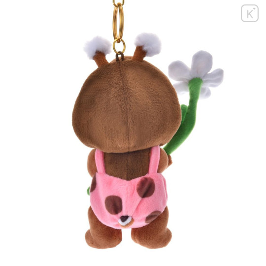 Japan Disney Store Plush Keychain - Chip : Flower Garden - 3