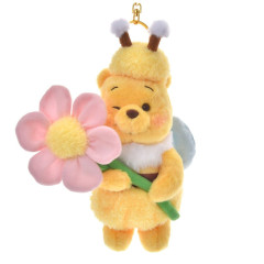 Japan Disney Store Plush Keychain - Pooh : Flower Garden