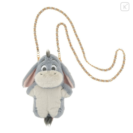Japan Disney Store Fluffy Pochette Shoulder Crossbody Bag - Eeyore - 1