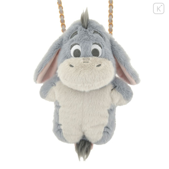Japan Disney Store Fluffy Pochette Shoulder Crossbody Bag - Eeyore - 2