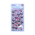 Japan Sanrio Bonbon Drop Seal 3D Sticker - Kuromi : Baku Gingham - 1