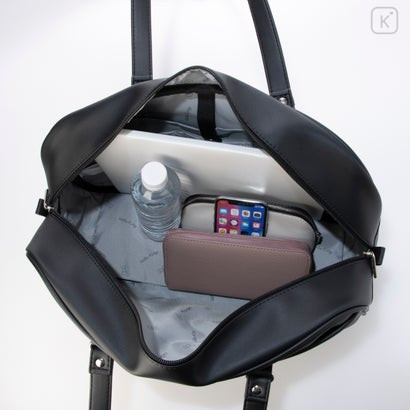 Japan Sanrio Stylish Synthetic Leather School Bag - Hello Kitty : Black - 7