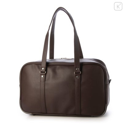 Japan Sanrio Stylish Synthetic Leather School Bag - Hello Kitty : Brown - 2