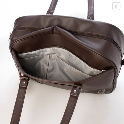 Japan Sanrio Stylish Synthetic Leather School Bag - Hello Kitty : Brown - 5