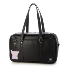 Japan Sanrio Stylish Synthetic Leather School Bag - Kuromi : Black