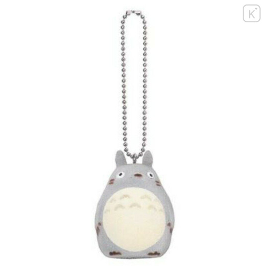 Japan Ghibli Petit Flocked Keychain - My Neighbor Totoro : Grey - 1