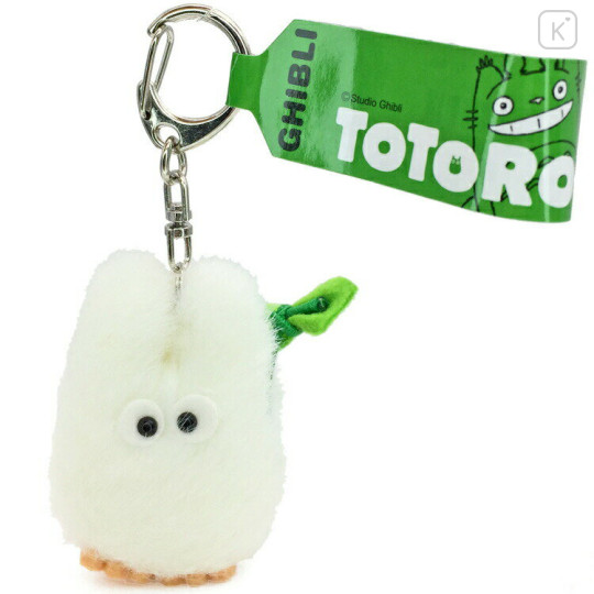 Japan Ghibli Fluffy Plush Keychain - Totoro : White Mini - 1