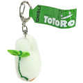 Japan Ghibli Fluffy Plush Keychain - Totoro : White Mini - 2