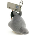 Japan Ghibli Fluffy Plush Keychain - My Neighbor Totoro : Grey Umbrella - 2