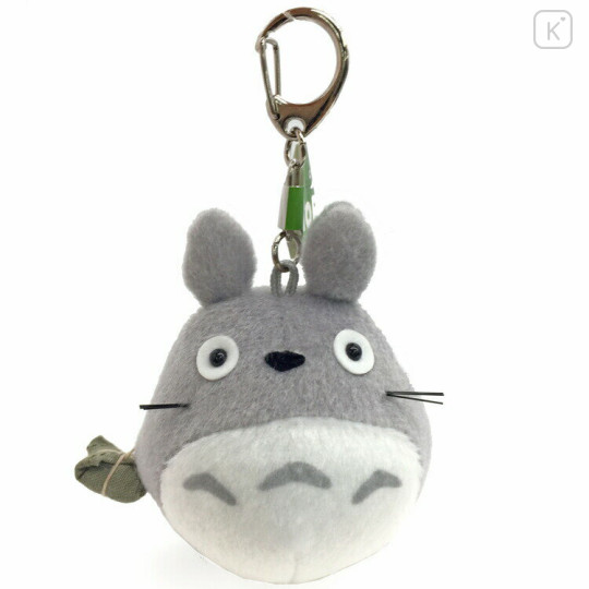 Japan Ghibli Fluffy Plush Keychain - My Neighbor Totoro : Grey Dessert Mochi - 1
