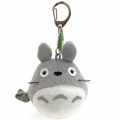 Japan Ghibli Fluffy Plush Keychain - My Neighbor Totoro : Grey Dessert Mochi - 1
