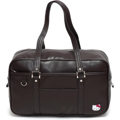 Japan Sanrio Synthetic Leather School Bag - Hello Kitty : Brown with Face