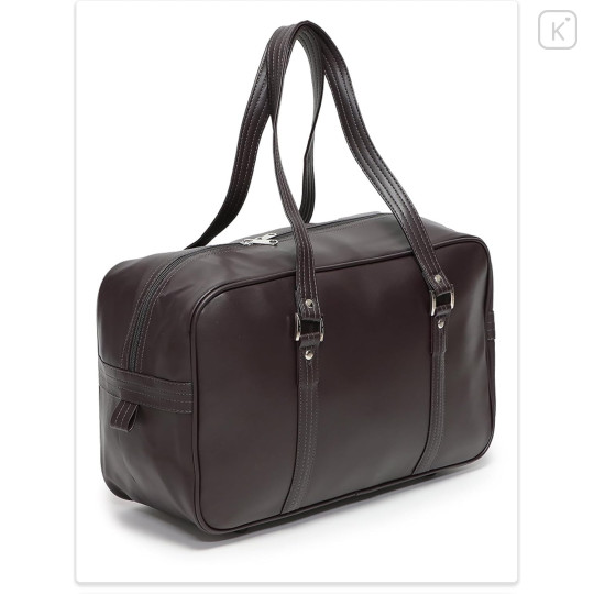 Japan Sanrio Synthetic Leather School Bag - Hello Kitty : Brown with Face - 3