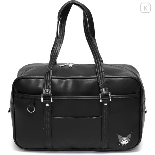 Japan Sanrio JK School Bag - Kuromi : Black with Face - 1