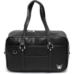 Japan Sanrio Synthetic Leather School Bag - Kuromi : Black with Face