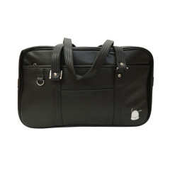 Japan Sanrio Synthetic Leather School Bag - Pochacco : Black with Face