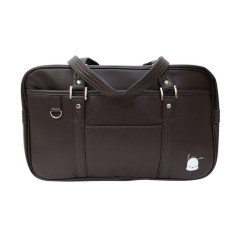 Japan Sanrio Synthetic Leather School Bag - Pochacco : Brown with Face