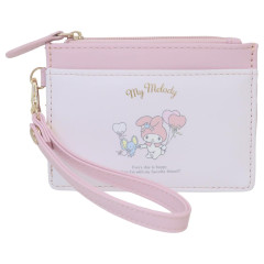 Japan Sanrio Pass Case Card Holder & Coin Case - My Melody : Everyday Is Happy With My Favorite Friend