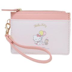 Japan Sanrio Pass Case Card Holder & Coin Case - Hello Kitty & Tiny Chum : Everyday Is Happy With My Favorite Friend