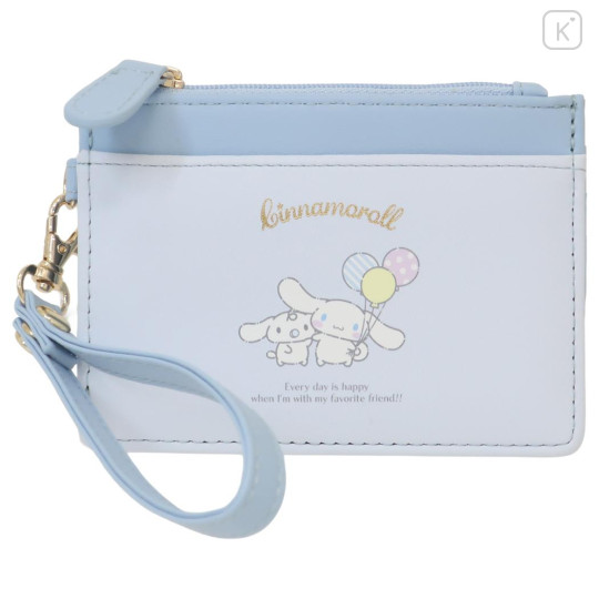 Japan Sanrio Pass Case Card Holder & Coin Case - Cinnamoroll : Everyday Is Happy With My Favorite Friend - 1