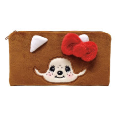 Japan Monchhichi × Sanrio Flat Pouch - Hello Kitty
