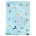 Japan Pokemon A4 Clear File Folder - Pikachu : Water Type Blue - 2