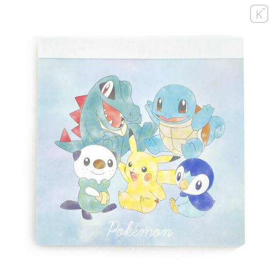 Japan Pokemon Square Memo Pad - Pikachu : Water Type - 1